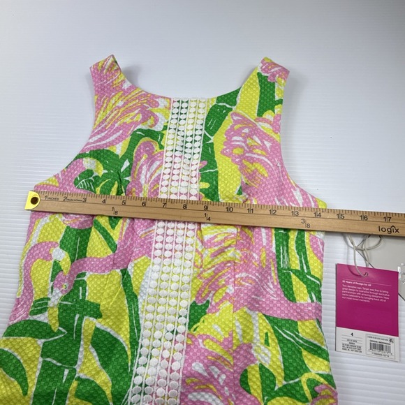 NWT Lilly Pulitzer By Target Large Flamingo Fan Dance Shift Dress Women's 4 - Picture 2 of 8